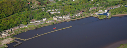 Aerial view of Bowling Basin and Harbour